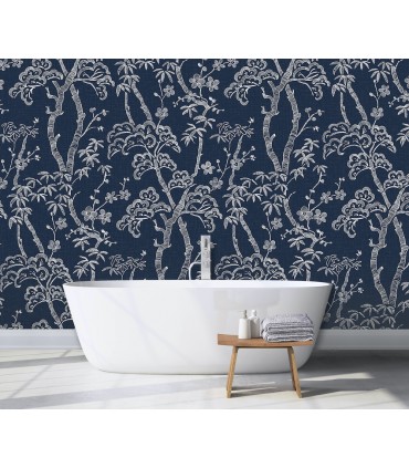 ASTM3920 - Storybook Forest Denim Blue Wall Mural
