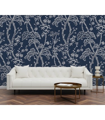 ASTM3920 - Storybook Forest Denim Blue Wall Mural