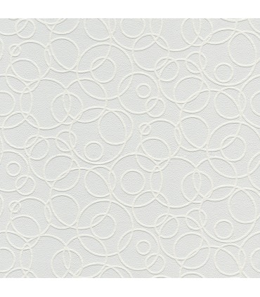 4000-1045-19 - Artemisia White Circles Paintable Wallpaper