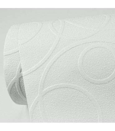 4000-1045-19 - Artemisia White Circles Paintable Wallpaper