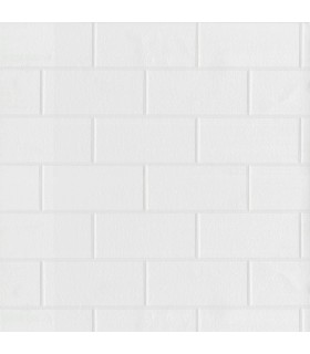 4000-21399 - Galley White Subway Tile Paintable Wallpaper