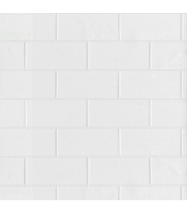 4000-21399 - Galley White Subway Tile Paintable Wallpaper