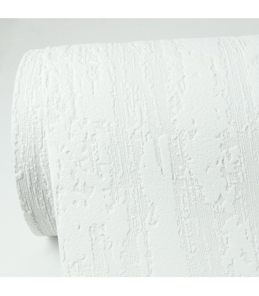 4000-2409-10 - Antoni White Vertical Plaster Paintable Wallpaper