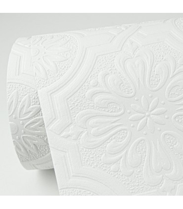 4000-32817 - Victorian White Tin Ceiling Paintable Wallpaper