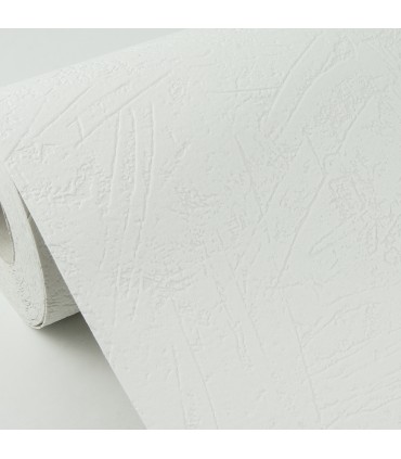 4000-32818 - Netson White Plaster Paintable Wallpaper