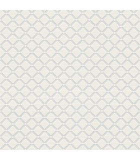 4000-5281-17 - Armin White Diamond Trellis Paintable Wallpaper