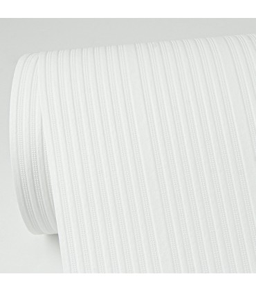 4000-5627-15 - Cedric White Stripe Paintable Wallpaper