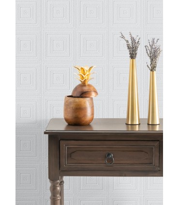 4000-6640-13 - Wright White Tin Paintable Wallpaper
