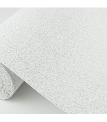 4000-67474 - Lou White Stucco Linen Paintable Wallpaper