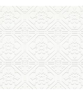 4000-93996 - Brooklyn White Tin Paintable Wallpaper