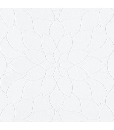 4000-9507-10 - Anselm White Floral Bloom Paintable Wallpaper