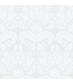 4000-95135-1 - Jan White Damask Paintable Wallpaper