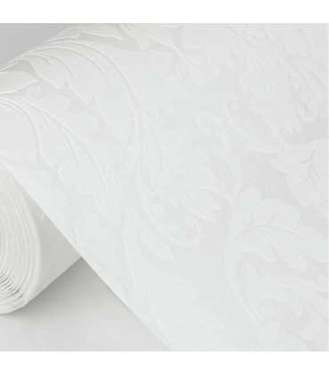 4000-95135-1 - Jan White Damask Paintable Wallpaper