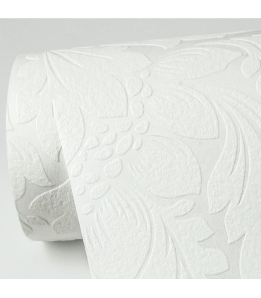 4000-95135-1 - Jan White Damask Paintable Wallpaper