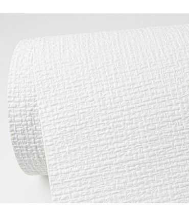 4000-96294 - Minehan White Knit Texture Woven Paintable Wallpaper