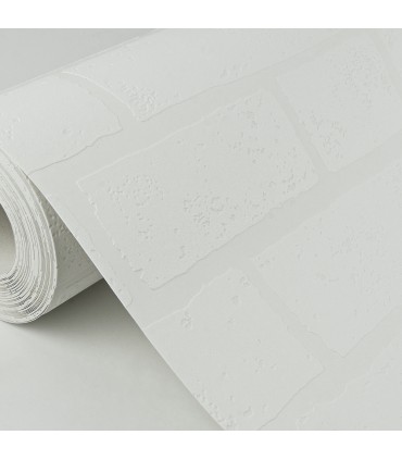 4000-99423 - Bridgers White Exposed Brick Wall Paintable Wallpaper