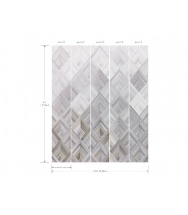 MU0214M - Diamond Parquet Mural by York