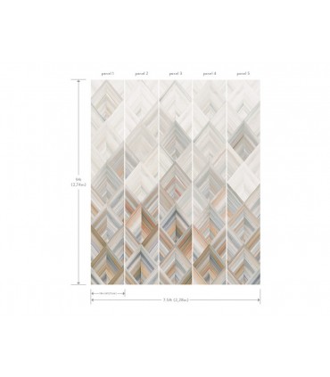 MU0215M - Diamond Parquet Mural by York