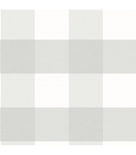 3123-12531 -Amos Grey Gingham Wallpaper by Chesapeake