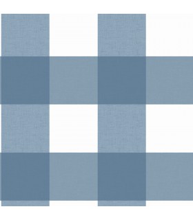 3123-12533 -Amos Blue Gingham Wallpaper by Chesapeake