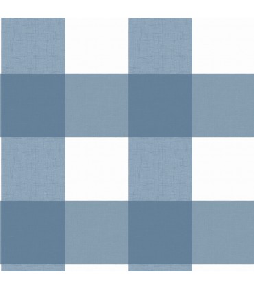 3123-12533 -Amos Blue Gingham Wallpaper by Chesapeake