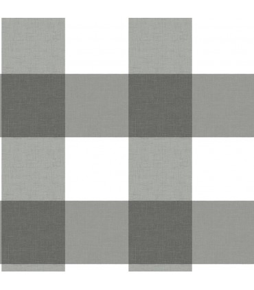 3123-12532 -Amos Charcoal Gingham Wallpaper by Chesapeake