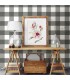 3123-12532 -Amos Charcoal Gingham Wallpaper by Chesapeake