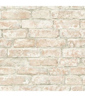 3123-12482 - Arlington Rust Brick Wallpaper by Chesapeake