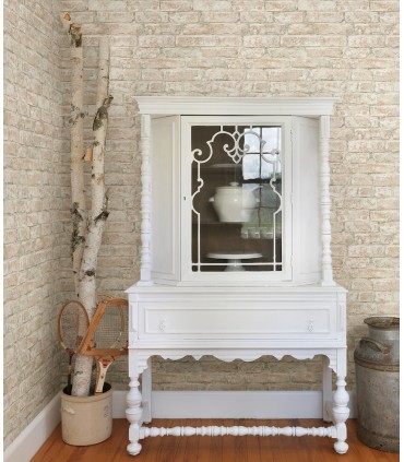 3123-12482 - Arlington Rust Brick Wallpaper by Chesapeake