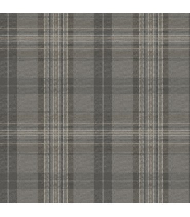 3123-330215 - Austin Charcoal Plaid Wallpaper by Chesapeake