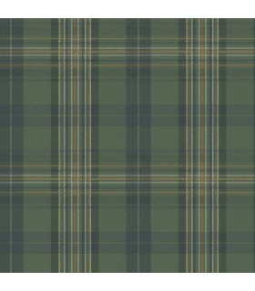 3123-330212 - Austin Green Plaid Wallpaper by Chesapeake