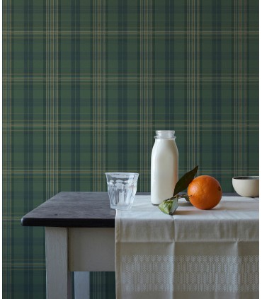 3123-330212 - Austin Green Plaid Wallpaper by Chesapeake