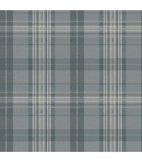 3123-330214 - Austin Slate Plaid Wallpaper by Chesapeake