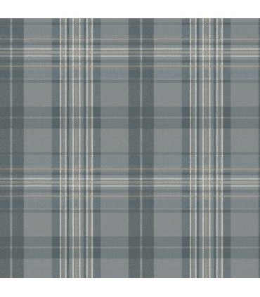 3123-330214 - Austin Slate Plaid Wallpaper by Chesapeake