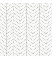 3123-25097 - Bison Dark Grey Herringbone Wallpaper by Chesapeake