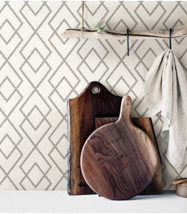 3123-12425 - Blaze Grey Trellis Wallpaper by Chesapeake