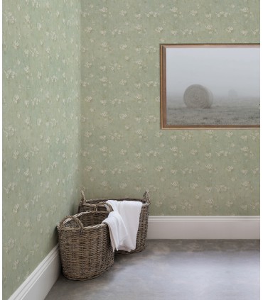 3123-44107 - Braham Aqua Floral Trail Wallpaper by Chesapeake