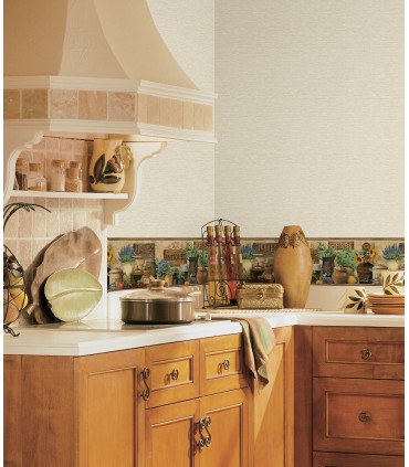 3123-44581 - Brittany Black Antiques & Herbs Border by Chesapeake