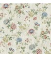 3123-02211 - Chrysanthemum Multicolor Jacobean Wallpaper by Chesapeake