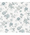 3123-02215 - Chrysanthemum Teal Jacobean Wallpaper by Chesapeake