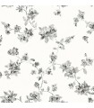 3123-24482 - Cyrus Charcoal Festive Floral Wallpaper by Chesapeake