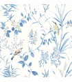 3123-24170 - Imperial Garden Blue Botanical Wallpaper by Chesapeake
