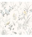 3123-24172 - Imperial Garden Grey Botanical Wallpaper by Chesapeake