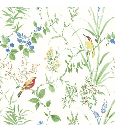 3123-24173 - Imperial Garden Multicolor Botanical Wallpaper by Chesapeake