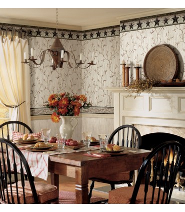 3123-44031 - Justine Light Grey Berry Trail Wallpaper by Chesapeake