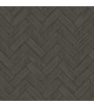 3123-10110 - Kaliko Dark Grey Wood Herringbone Wallpaper by Chesapeake