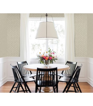 3123-10104 - Kaliko Green Wood Herringbone Wallpaper by Chesapeake