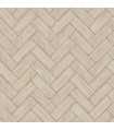3123-10105 - Kaliko Taupe Wood Herringbone Wallpaper by Chesapeake