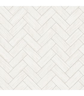 3123-10100 - Kaliko White Wood Herringbone Wallpaper by Chesapeake