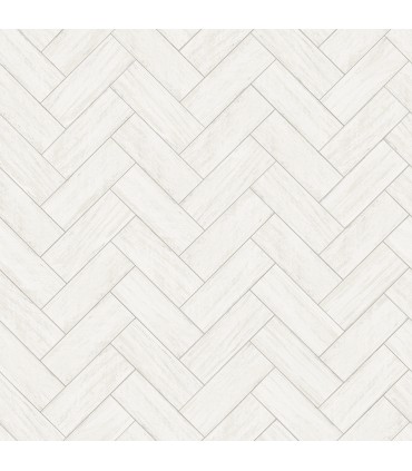 3123-10100 - Kaliko White Wood Herringbone Wallpaper by Chesapeake